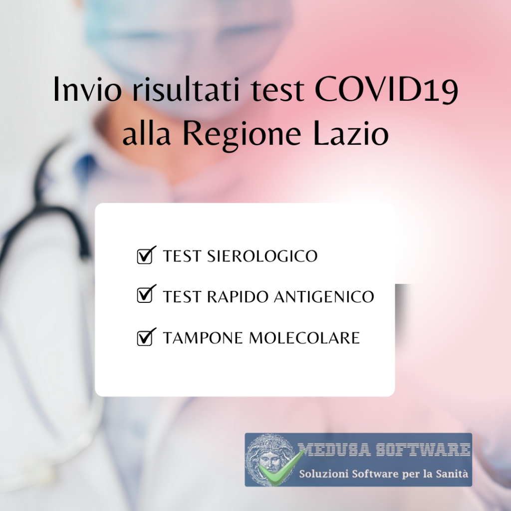 Invio risultati test molecolare Covid19 alla Regione Lazio